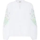 Fransa Chemisier 'FROLANA' vert / blanc
