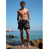 Next Shorts de bain beige / noir