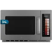 Cecotec Micro-ondes professionnel sans plateau - 34L - FlatPro 3400. 2100W, double magnétron, boutons tactiles, minuterie 60 minutes