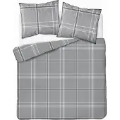 Detexpol Elégante literie de luxe en percale 220x200 avec passepoils