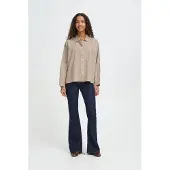 Ichi Chemisier 'GILEY' beige / blanc