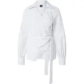 BOSS Chemisier 'Bekania1' bleu pastel / gris foncé / blanc