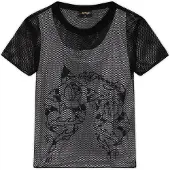 Ed Hardy T-shirt 'Climbing Rose' noir / blanc