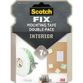 3M ScotchDouble Face Intérieur Blanc 5m x 19mm