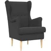 vidaXL fauteuil Gris foncé tissu