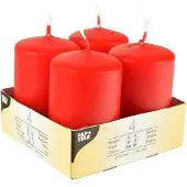Papstar 10490 Bougie de cire Cylindre (e) (4 pcs)