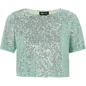 Mymo T-shirt 'Evening' turquoise / argent