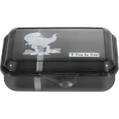 Step by step Boîte à goûter Step by Step avec fermeture à clic, lavable au lave-vaisselle, Lunch box, Noir