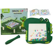 Leantoys - Tableau magnétique éducatif « Le sentier des dinosaures » - Puzzle - Perles vertes