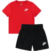 Nike Kids Club Lbr Knit Short Sleeve Set Rouge,Noir 5-6 Years Enfants