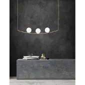 Nova Luce Vitton Lampe à suspendre à 3 branches laiton, blanc
