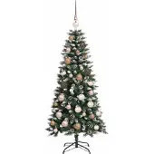 vidaXL Sapin de Noël artificiel Vert 120 cm PVC, plastique et acier