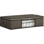 vidaXL Boîte de rangement avec fenêtre latérale transparente, gris