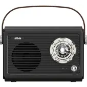 Silva Mono 1966 BT schwarz tragbares Retro-Radio mit 1500mAh Akku (FM, Bluetooth), Radio, Noir