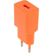 Setty chargeur d'alimentation 1x USB 2,4A Charger convient à tous les téléphones portables,iPhone,Samsung Orange