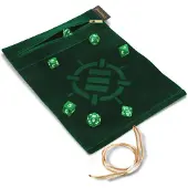 Enhance Gaming Tabletop Roll on a Scroll Würfeltasche mit Würfel Grün
