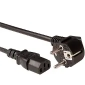 ACT Powercord LSZH connecteur de main CEE7/7 mâle (angle)