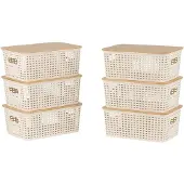 Relaxdays boîte rangement (6x, 18 x 25.50 x 10.50 cm)