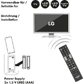 Schwaiger UFB100LG 533 (Télécommande spécifique à l’appareil, Infrarouge), Télécommande, Noir