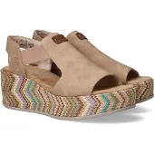 Rieker Sandalen Hak Sandalen Hak - Beige - Maat 41