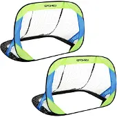 Spokey GOALKEEPER but de football auto-pliant, 2 pièces, vert/bleu