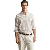 Gant 3260055 Linen Regular Fit Long Sleeve Shirt Beige M Homme