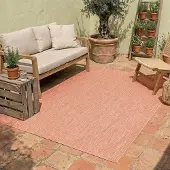 NATURL. Tapis d'extérieur - Costa Terracotta | 200x290 cm | Rectangulaire | Tissage plat