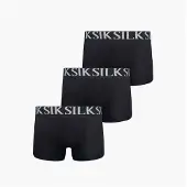 SikSilk lot de trois boxers Homme Noir