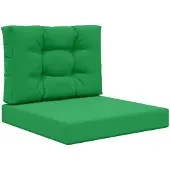 vidaXL Coussin De Canapé D'extérieur 2 Pcs Vert Polyester