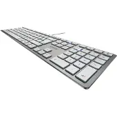 Cherry KC 6000 SLIM - Clavier - USB - Pan-Nordic - Interrupteur : SX - Silver