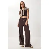Happiness İstanbul Pantalon chocolat / blanc
