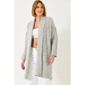 Bianco Lucci Cardigan gris clair