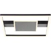 Brilliant LED Plafonnier Reno 37 x 37 cm, 3500 lm, 3000 K, brillant comme une étoile, noir