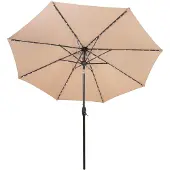 Monster Parasol LED pivotant, diamètre 2,7 mètres - Beige