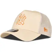 New Era 60856382 9forty Aframe New York Yankees Trucker Cap Beige