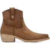 Refresh pour femme. 17504202-CAMEL Bottines 175042 marron (37), 3 à 5 cm, Fermeture éclair, Casuel