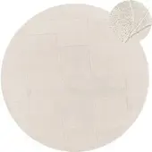 Tapis.fr Tapis moderne Tokko crème 120 cm rond