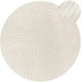Tapis.fr Tapis moderne Tokko crème 120 cm rond