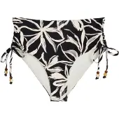 Marc O'Polo Bas de bikini ' Abstract Floral ' noir / blanc