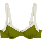 Marc O'Polo Hauts de bikini ' Contrast Binding ' vert / kaki / blanc cassé