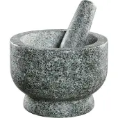 Cilio Mortier et pilon Mortier et pilon en granit, Mortier, Gris