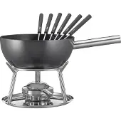 Küchenprofi Service à fondue ALUMINIUM INDUCTION noir 23 cm, Set à fondue, Noir