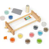 Bigjigs Cadre de tissage de perles en bois