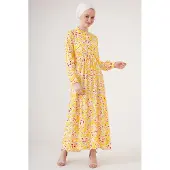Big Dart Robe-chemise jaune citron / rouge sang / blanc