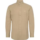 Ralph Lauren pour homme. 710929349503 Chemise en popeline stretch Custom Fit beige (S), Casuel, Coton, Manche longue