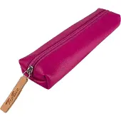 Bee-bee Trousse plate « Teckel » en simili cuir, couleur fuchsia