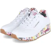 SKECHERS Baskets basses 'Uno-Loving Love' bleu / jaune / rouge / blanc naturel