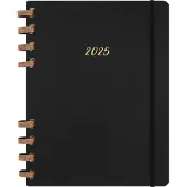 Sonstige Verlage Moleskine Agenda 12 mois Life 2025 avec reliure à spirales, XL, semainier/calendrier mensuel, couverture rigide, noir