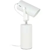 Zumaline Lampe de bureau réflectrice blanc chrome réglable E27 40W Resi