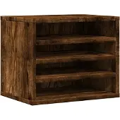 vidaXL Organisateur de bureau chêne fumé 36x26x29,5 cm